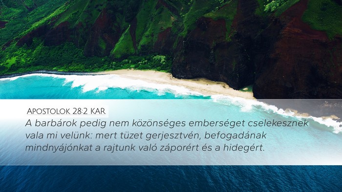 Apostolok 28:2 KAR Bible Verse Image