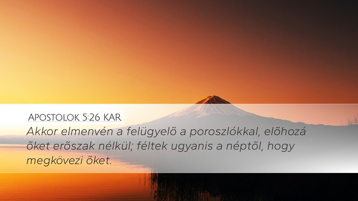 Apostolok 5:26 KAR Bible Verse Image