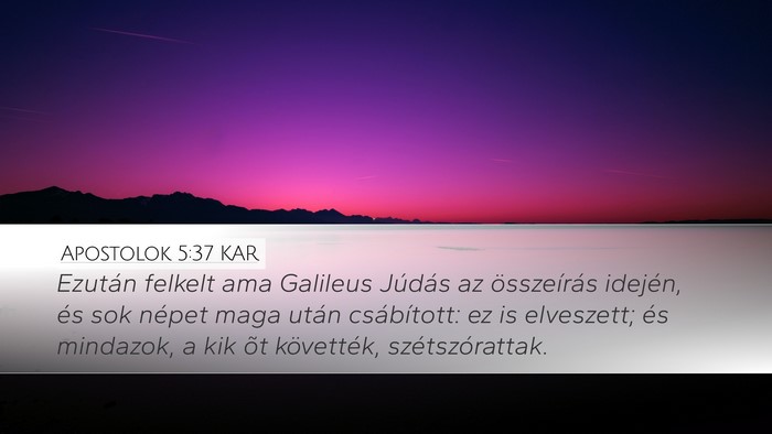 Apostolok 5:37 KAR Bible Verse Image