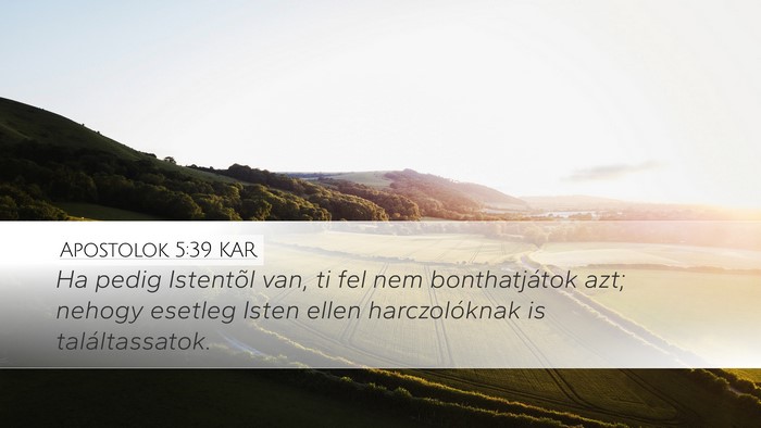 Apostolok 5:39 KAR Bible Verse Image