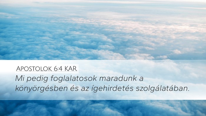 Apostolok 6:4 KAR Bible Verse Image
