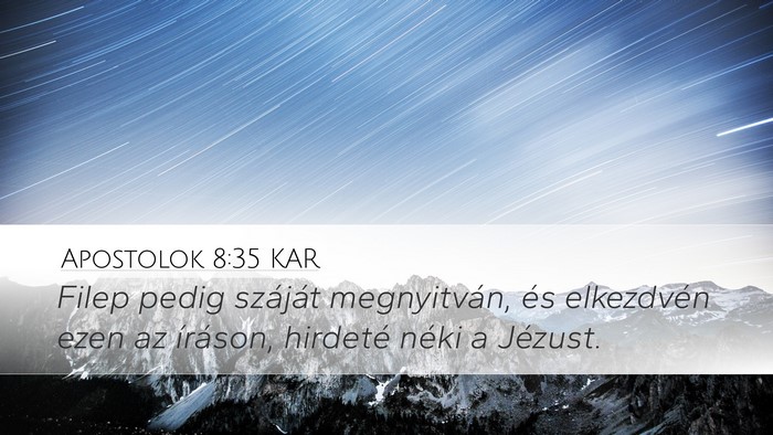 Apostolok 8:35 KAR Bible Verse Image