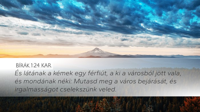 Bírák 1:24 KAR Bible Verse Image