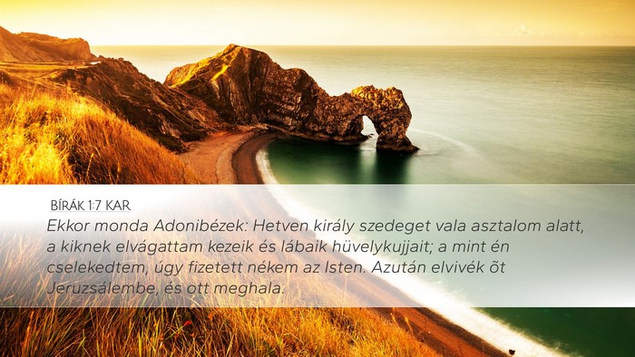 Bírák 1:7 KAR Bible Verse Image