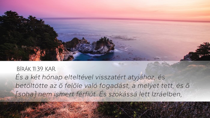 Bírák 11:39 KAR Bible Verse Image