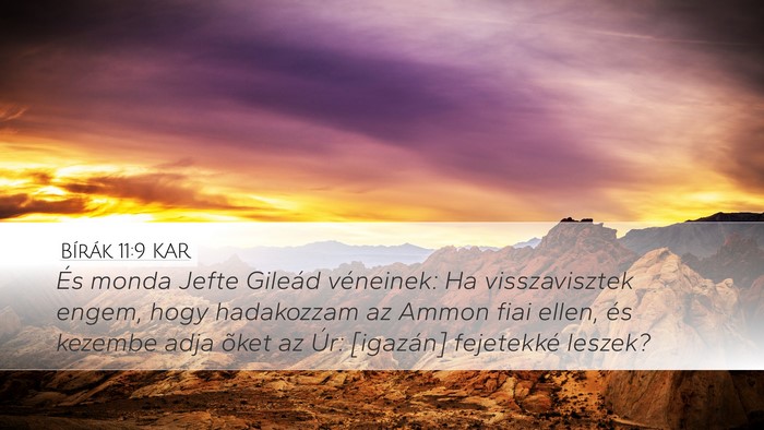 Bírák 11:9 KAR Bible Verse Image