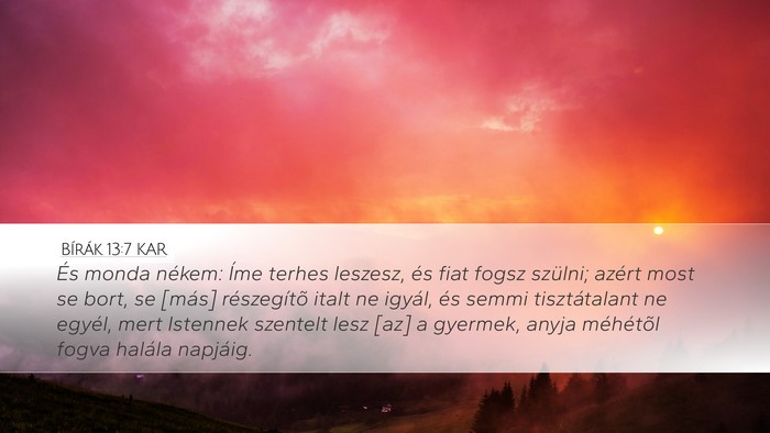 Bírák 13:7 KAR Bible Verse Image