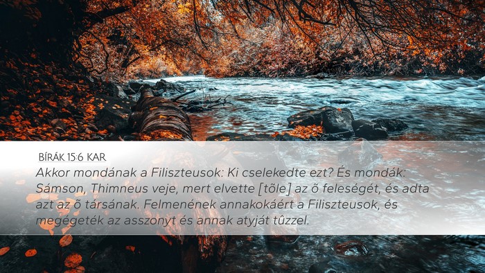 Bírák 15:6 KAR Bible Verse Image