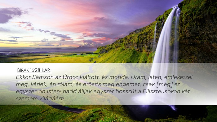 Bírák 16:28 KAR Bible Verse Image