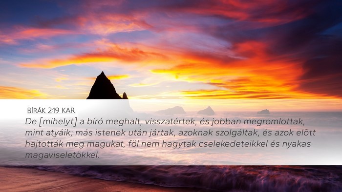 Bírák 2:19 KAR Bible Verse Image