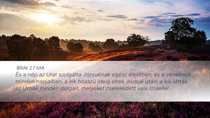 Bírák 2:7 KAR Bible Verse Image