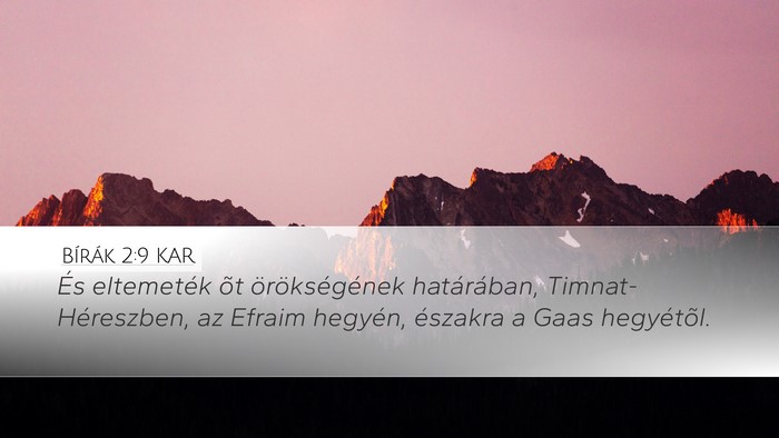 Bírák 2:9 KAR Bible Verse Image