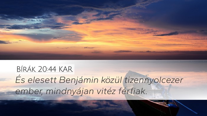 Bírák 20:44 KAR Bible Verse Image