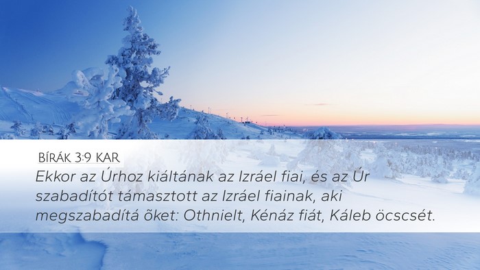 Bírák 3:9 KAR Bible Verse Image