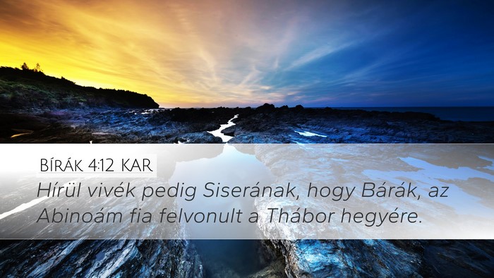 Bírák 4:12 KAR Bible Verse Image