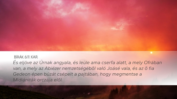 Bírák 6:11 KAR Bible Verse Image