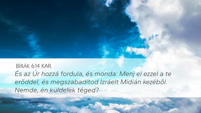 Bírák 6:14 KAR Bible Verse Image