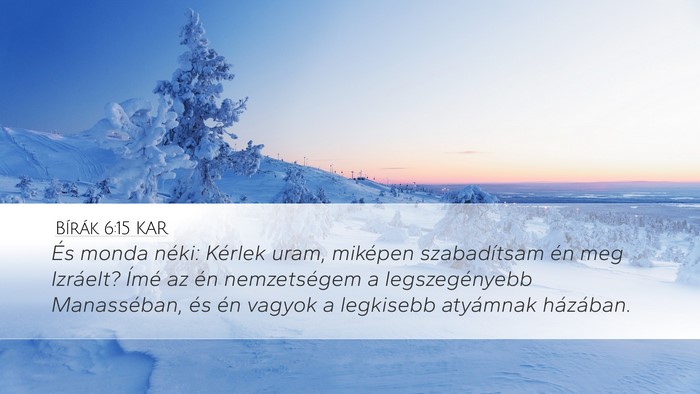 Bírák 6:15 KAR Bible Verse Image