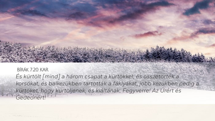 Bírák 7:20 KAR Bible Verse Image