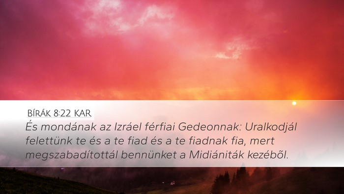 Bírák 8:22 KAR Bible Verse Image