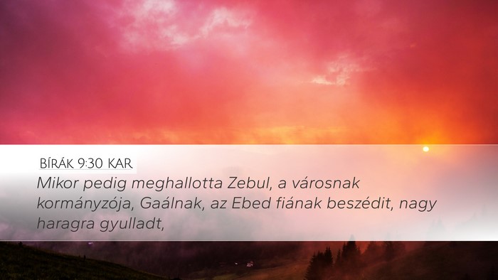 Bírák 9:30 KAR Bible Verse Image