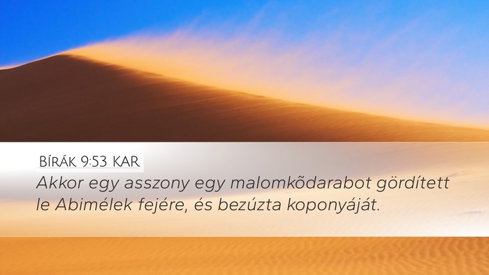 Bírák 9:53 KAR Bible Verse Image
