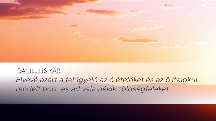 Dániel 1:16 KAR Bible Verse Image