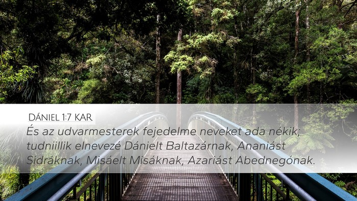 Dániel 1:7 KAR Bible Verse Image