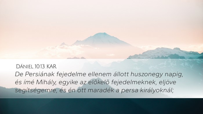 Dániel 10:13 KAR Bible Verse Image