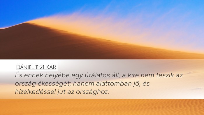 Dániel 11:21 KAR Bible Verse Image