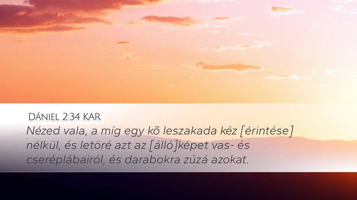 Dániel 2:34 KAR Bible Verse Image