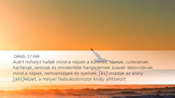 Dániel 3:7 KAR Bible Verse Image