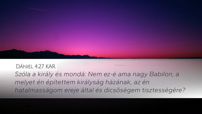 Dániel 4:27 KAR Bible Verse Image