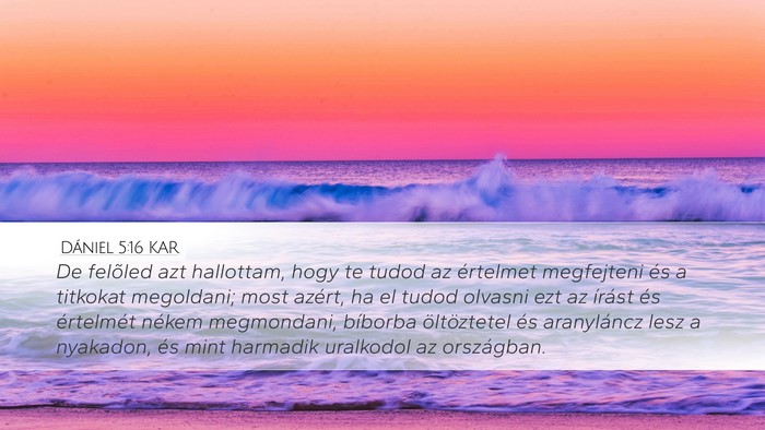 Dániel 5:16 KAR Bible Verse Image