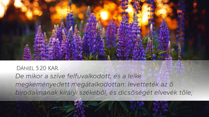 Dániel 5:20 KAR Bible Verse Image
