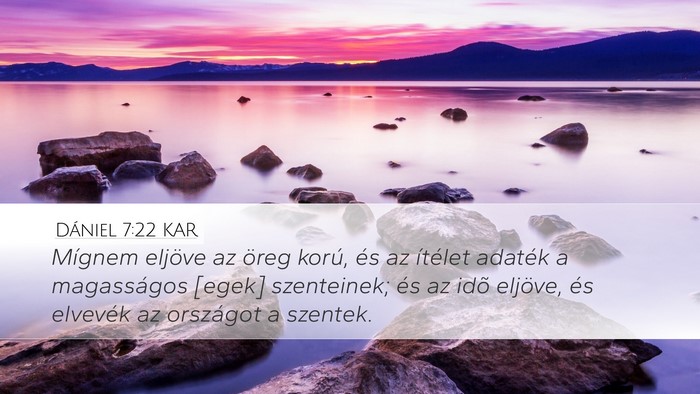 Dániel 7:22 KAR Bible Verse Image