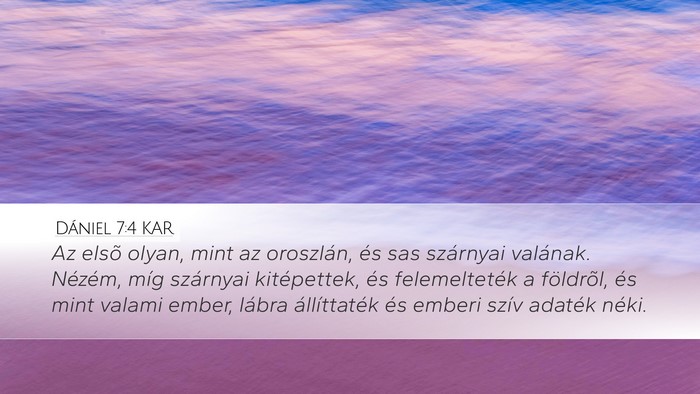 Dániel 7:4 KAR Bible Verse Image