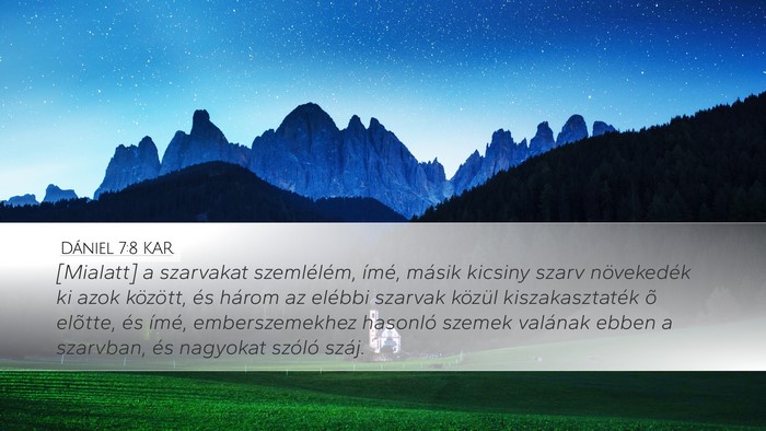 Dániel 7:8 KAR Bible Verse Image