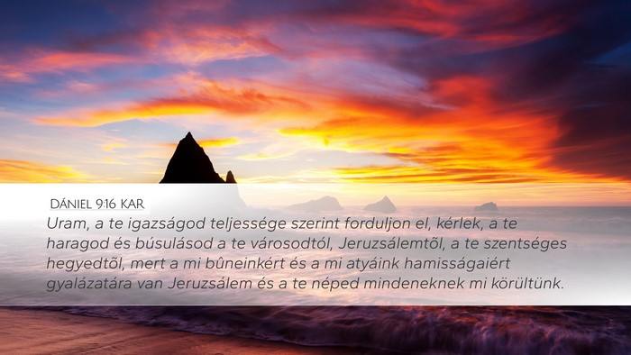 Dániel 9:16 KAR Bible Verse Image