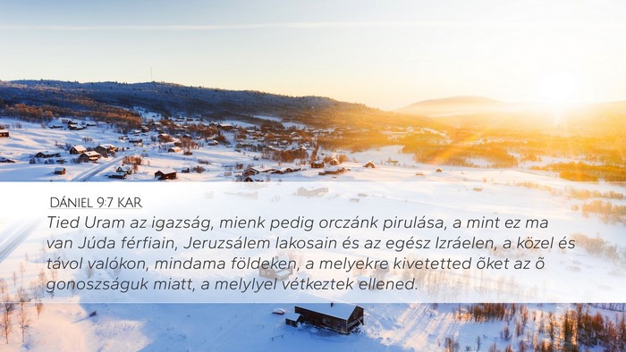 Dániel 9:7 KAR Bible Verse Image