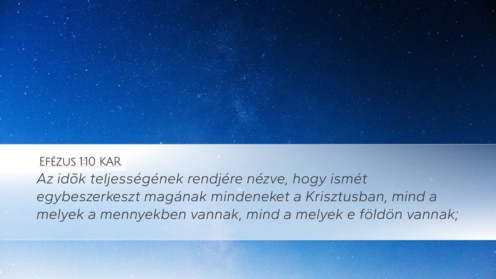 Efézus 1:10 KAR Bible Verse Image