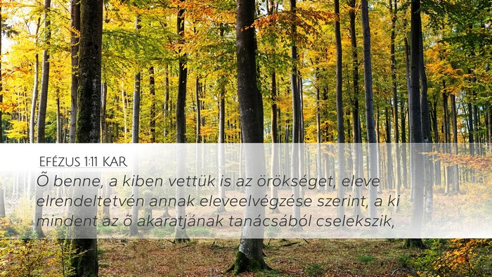 Efézus 1:11 KAR Bible Verse Image