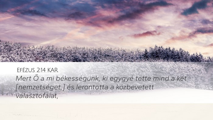 Efézus 2:14 KAR Bible Verse Image