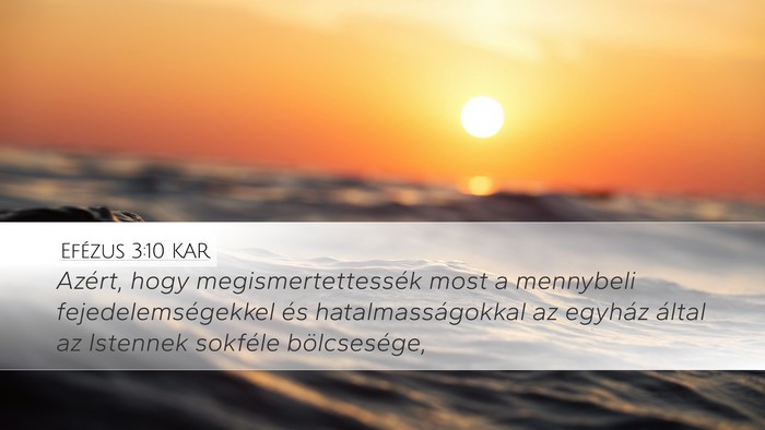 Efézus 3:10 KAR Bible Verse Image