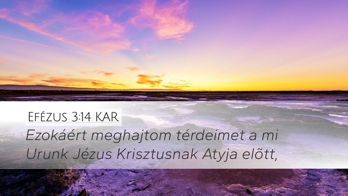 Efézus 3:14 KAR Bible Verse Image
