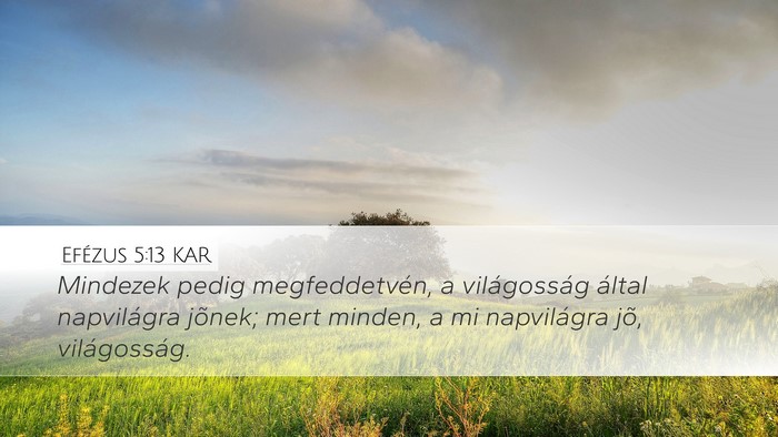 Efézus 5:13 KAR Bible Verse Image