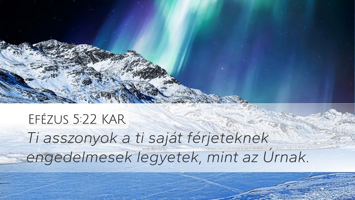 Efézus 5:22 KAR Bible Verse Image