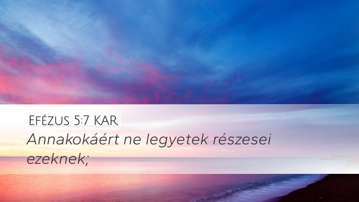 Efézus 5:7 KAR Bible Verse Image
