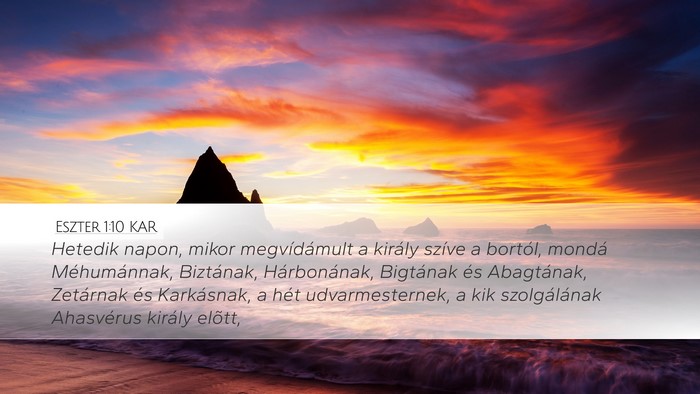 Eszter 1:10 KAR Bible Verse Image
