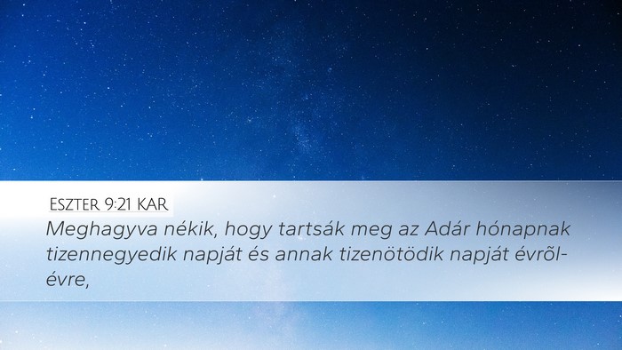 Eszter 9:21 KAR Bible Verse Image